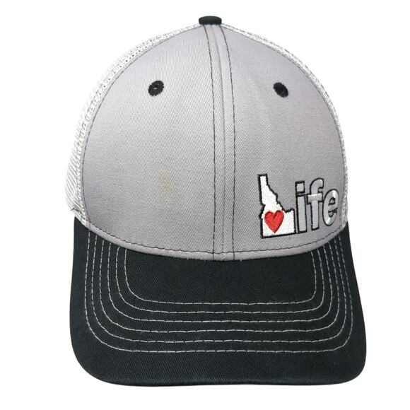 Idaho Life Snapback Trucker Hat Gray One Size Embroidered Arcadian Outfitters - Picture 1 of 9